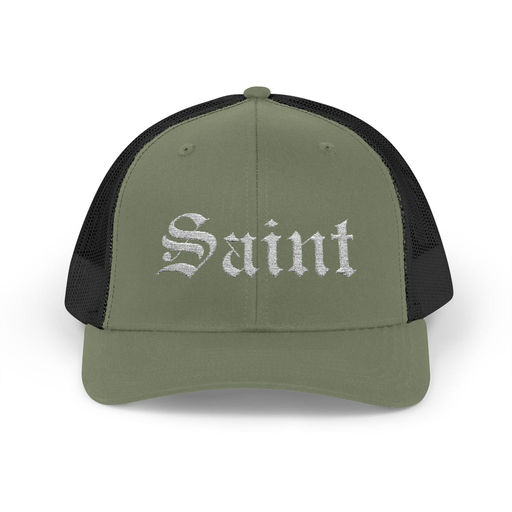 Saint Olde English Snapback Trucker Hat | Religous Wear, Devotion Apparel