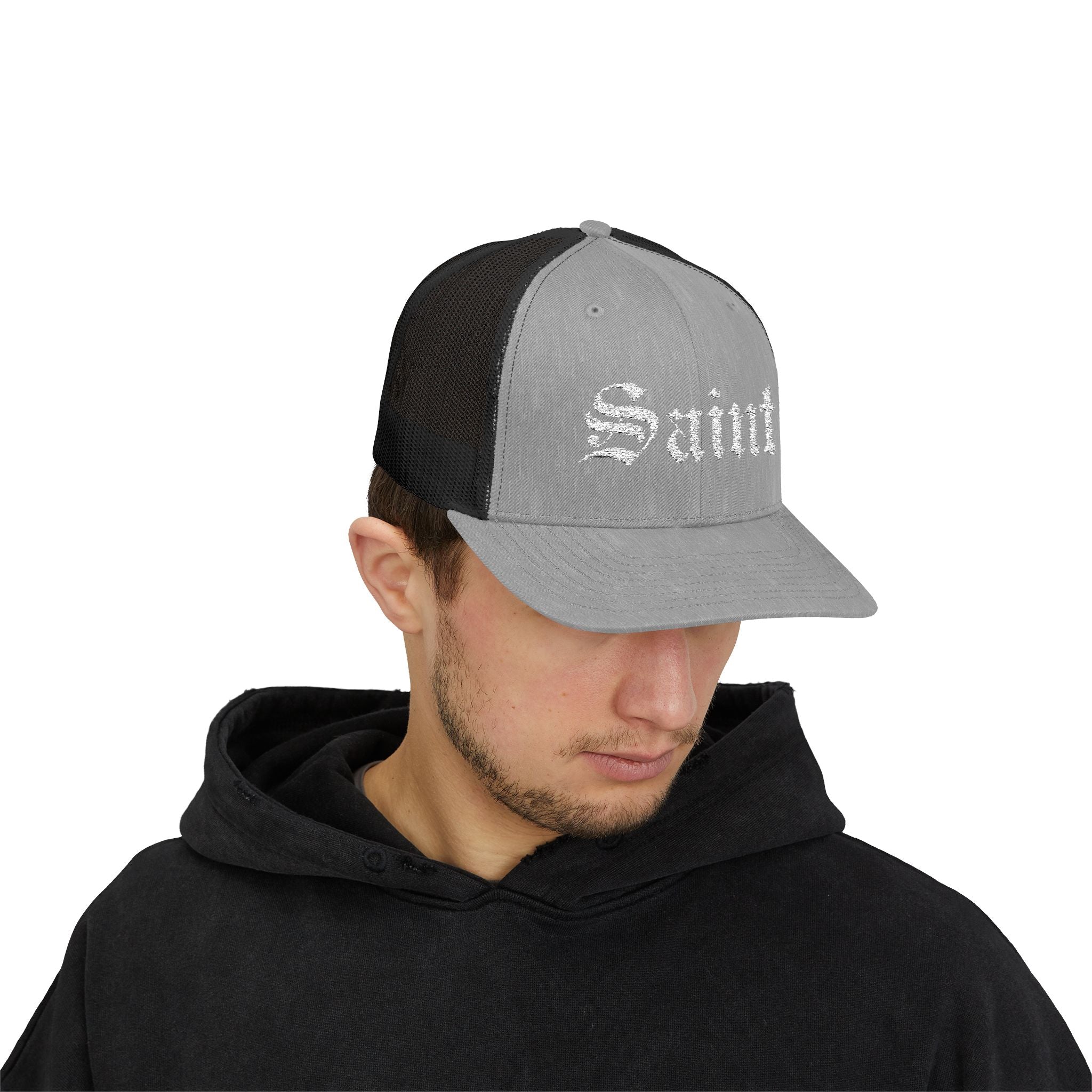 Saint Olde English Snapback Trucker Hat | Religous Wear, Devotion Apparel