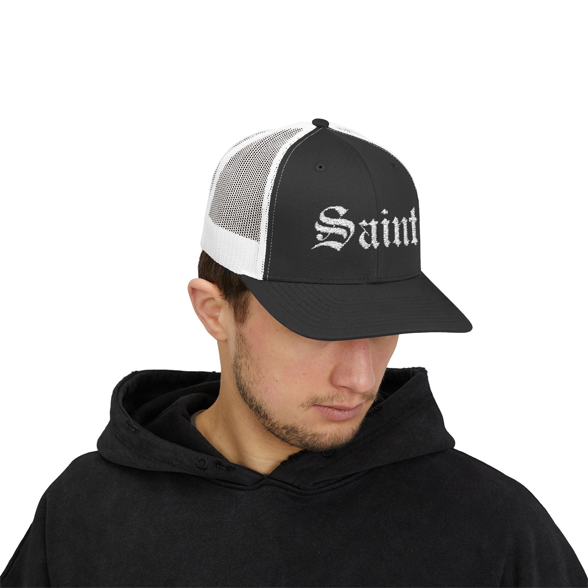 Saint Olde English Snapback Trucker Hat | Religous Wear, Devotion Apparel