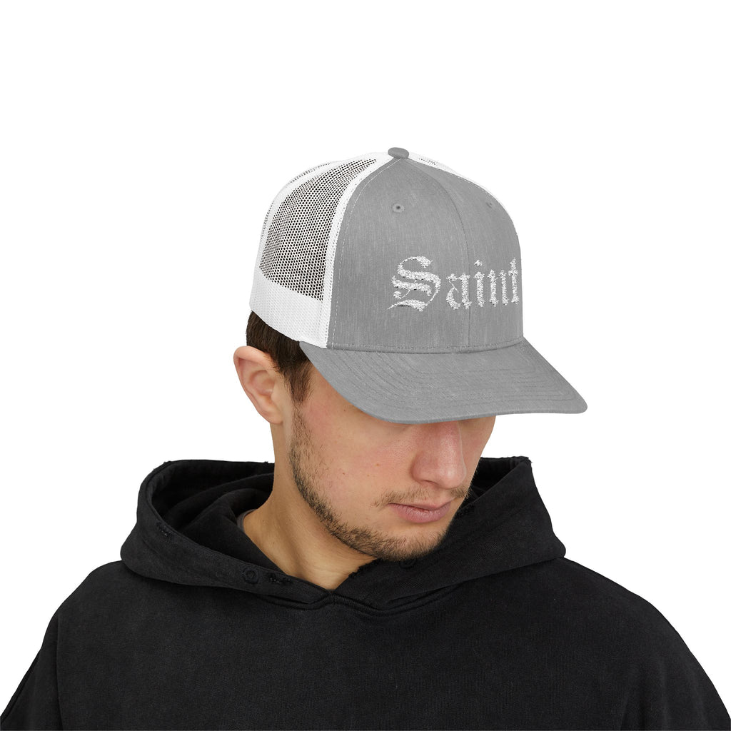 Saint Olde English Snapback Trucker Hat | Religous Wear, Devotion Apparel