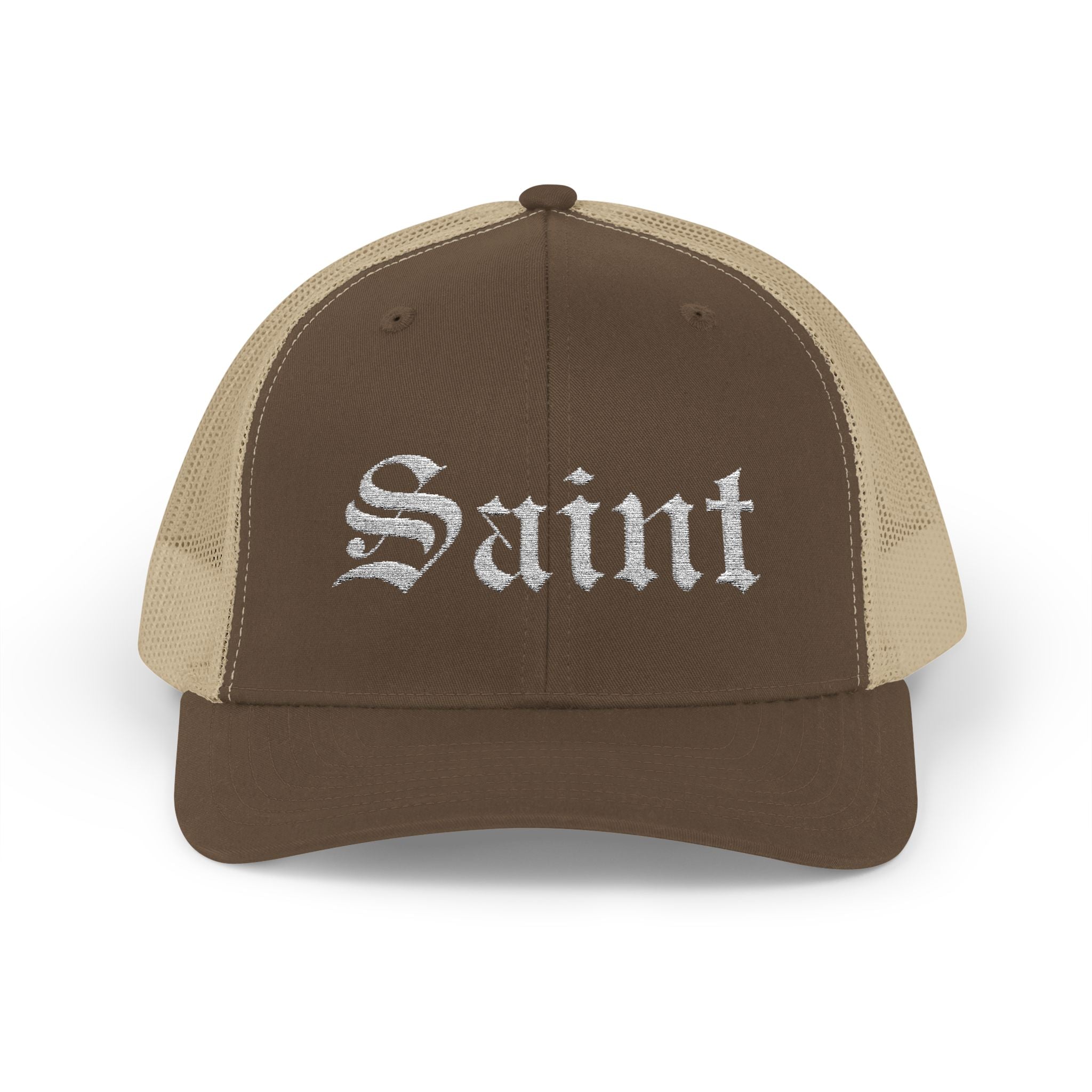 Saint Olde English Snapback Trucker Hat | Religous Wear, Devotion Apparel