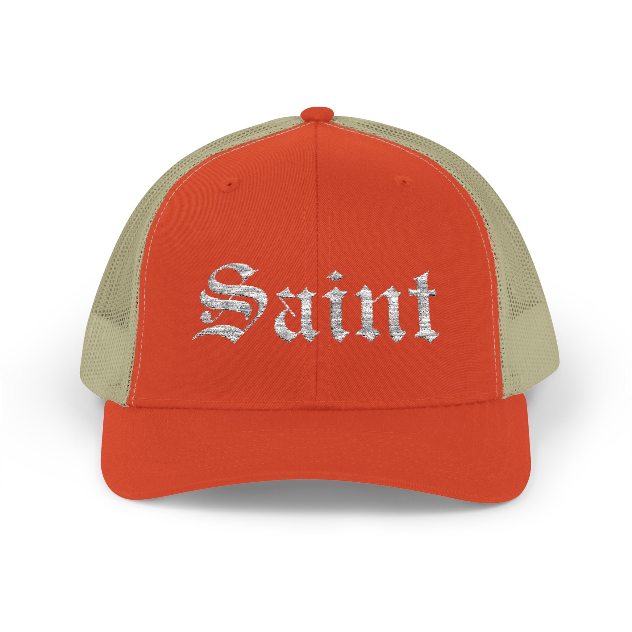 Saint Olde English Snapback Trucker Hat | Religous Wear, Devotion Apparel